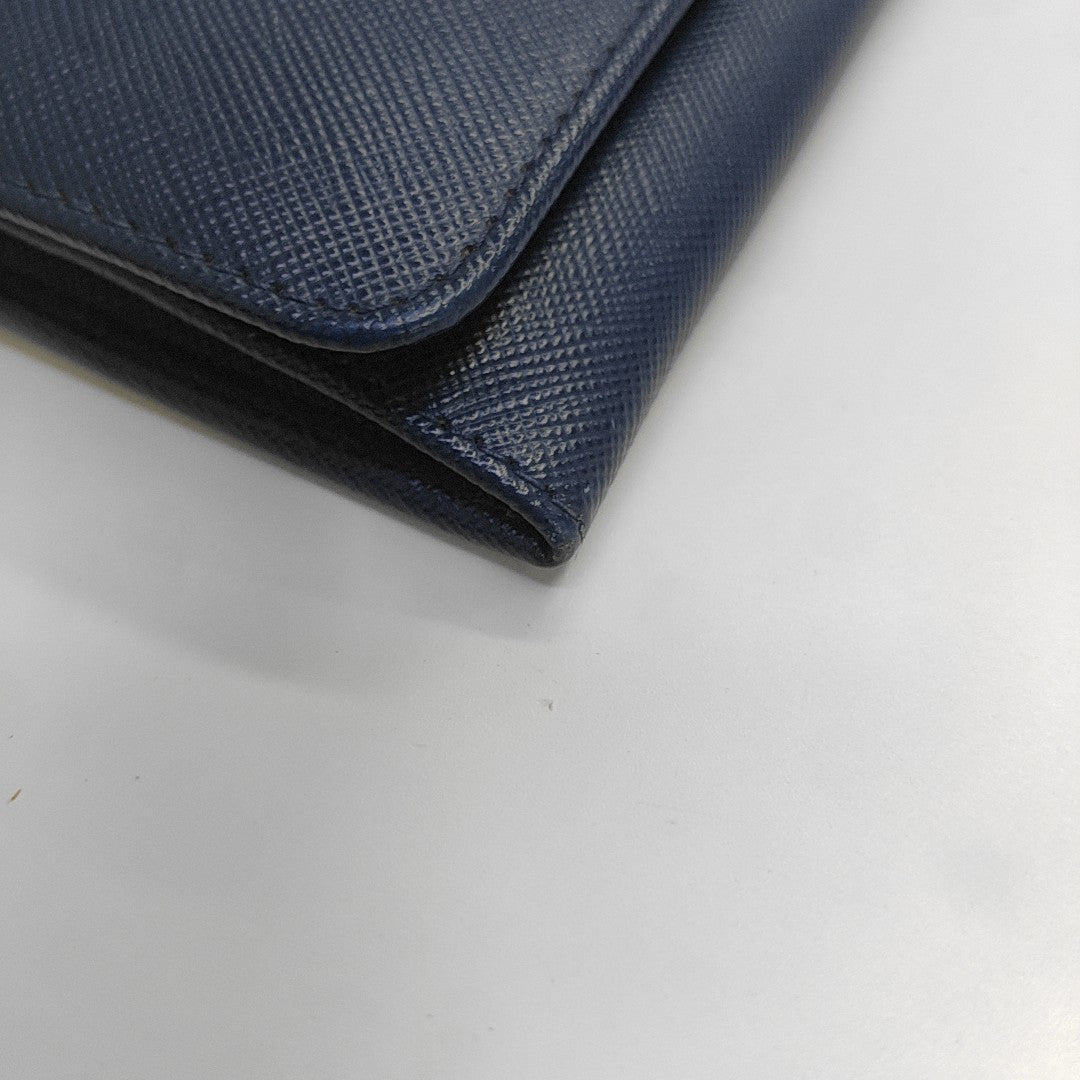 Mini Bag Saffiano Calfskin Blue Wallet