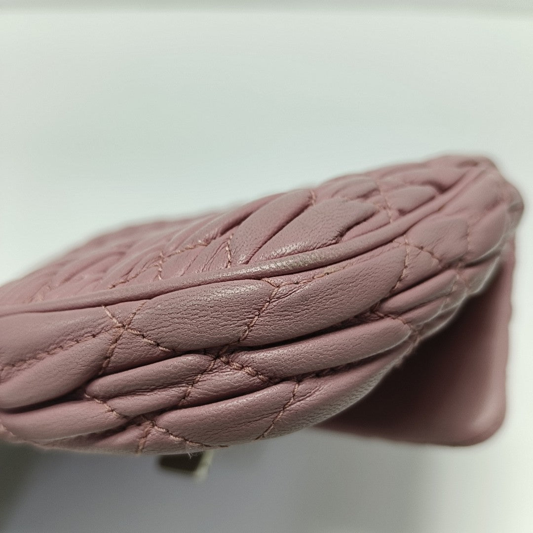Quilted Lambskin Shoulder Bag Pink