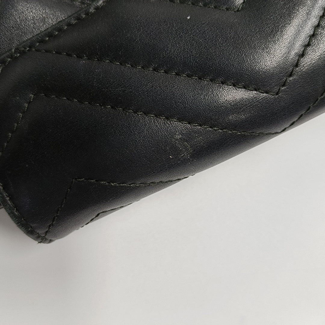 GG Marmont Mini Quilted Calfskin Black