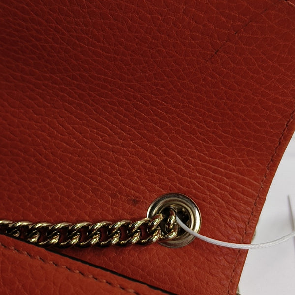Interlocking G Small Calfskin Orange