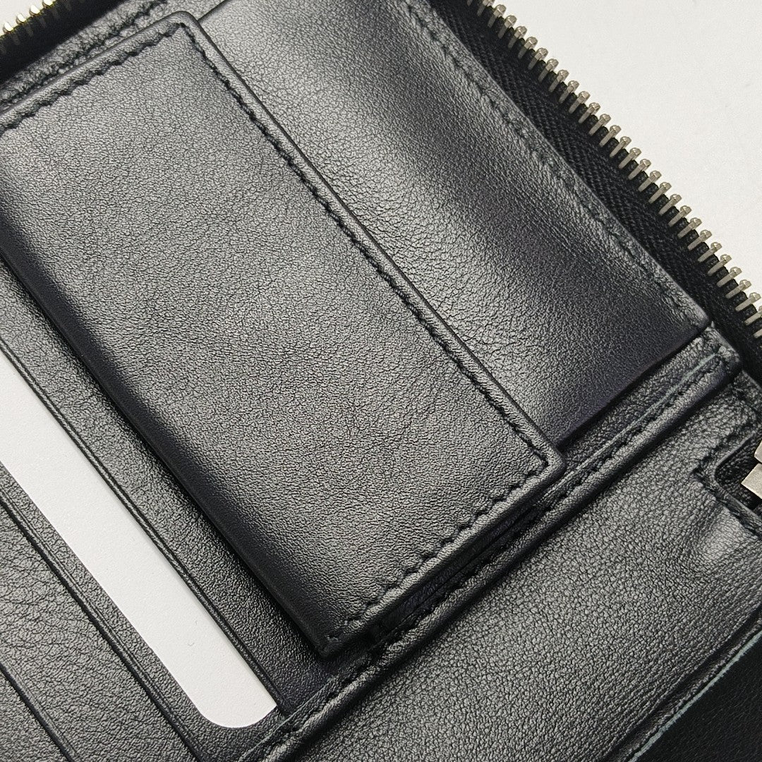 Signature Monogram Calfskin Black Wallet