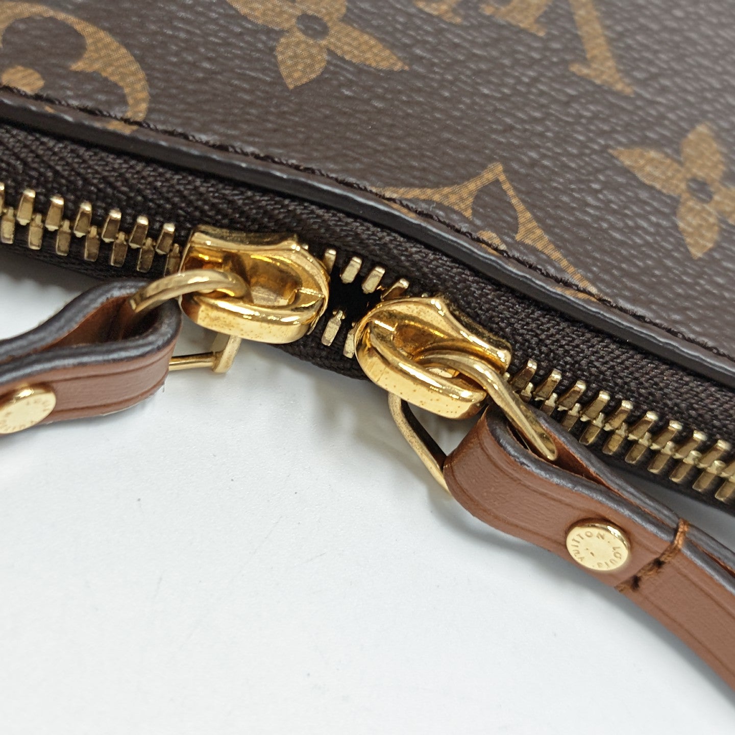 LOOP HOBO Monogram Coated Canvas Brown