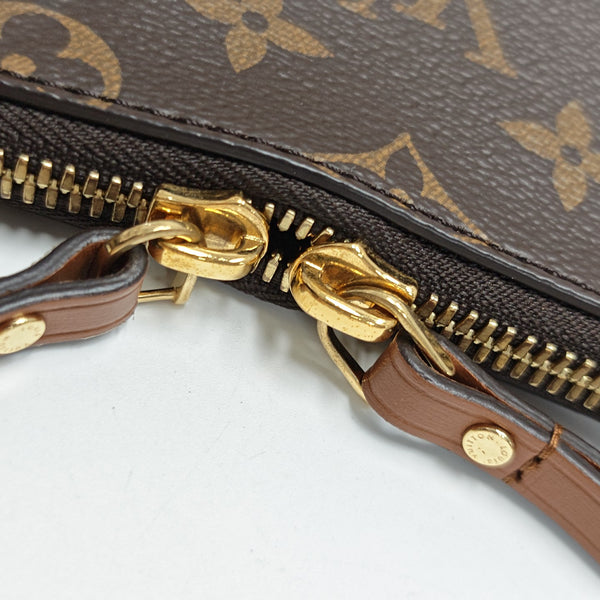 LOOP HOBO Monogram Coated Canvas Brown