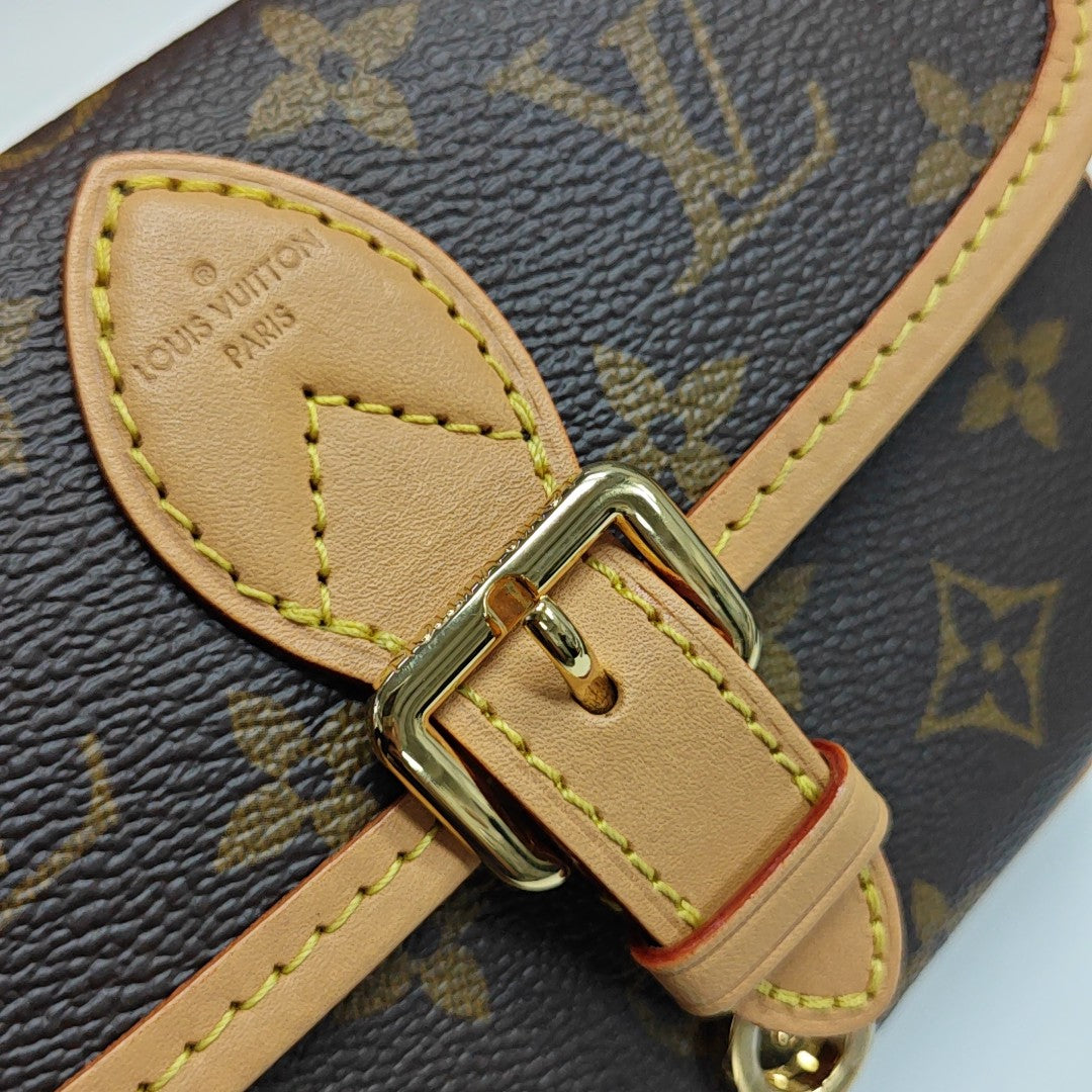 DIANE Nano Monogram Coated Canvas Brown