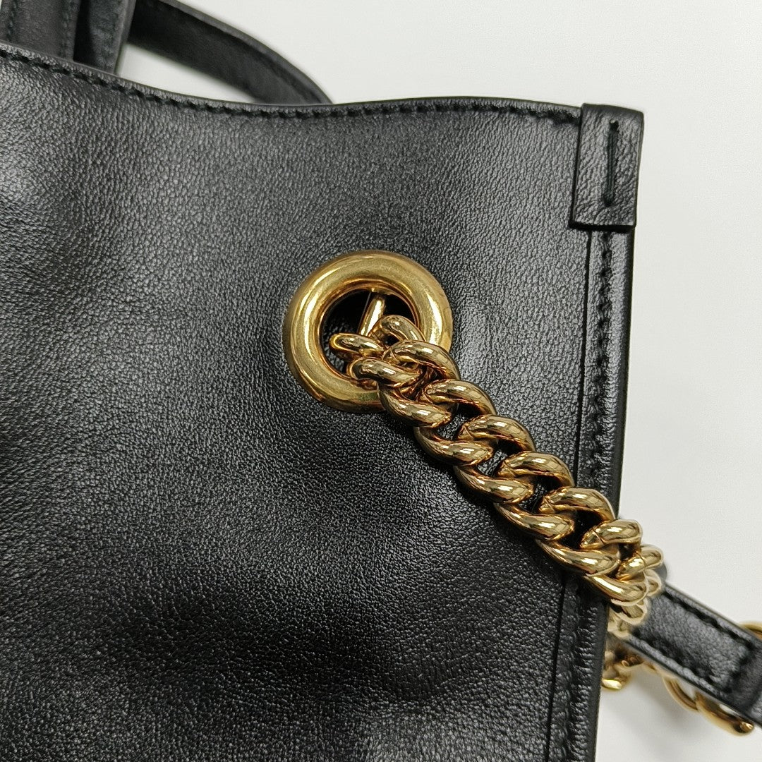 Authenticated pre-owned  Horsebit 1955 Medium Calfskin Black - Tote Bag at Looply