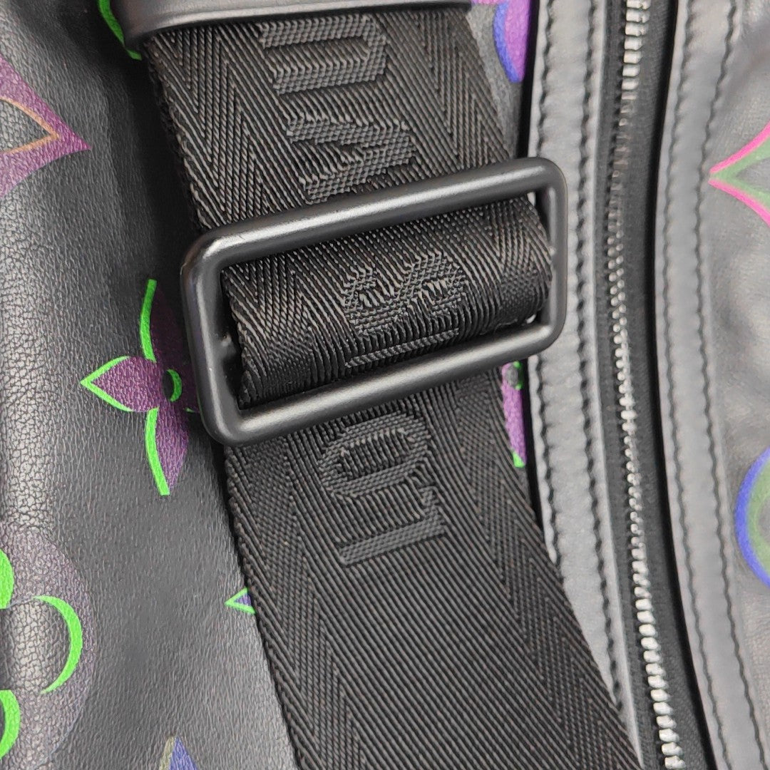 Monogram Calfskin Shoulder Bag PM Black