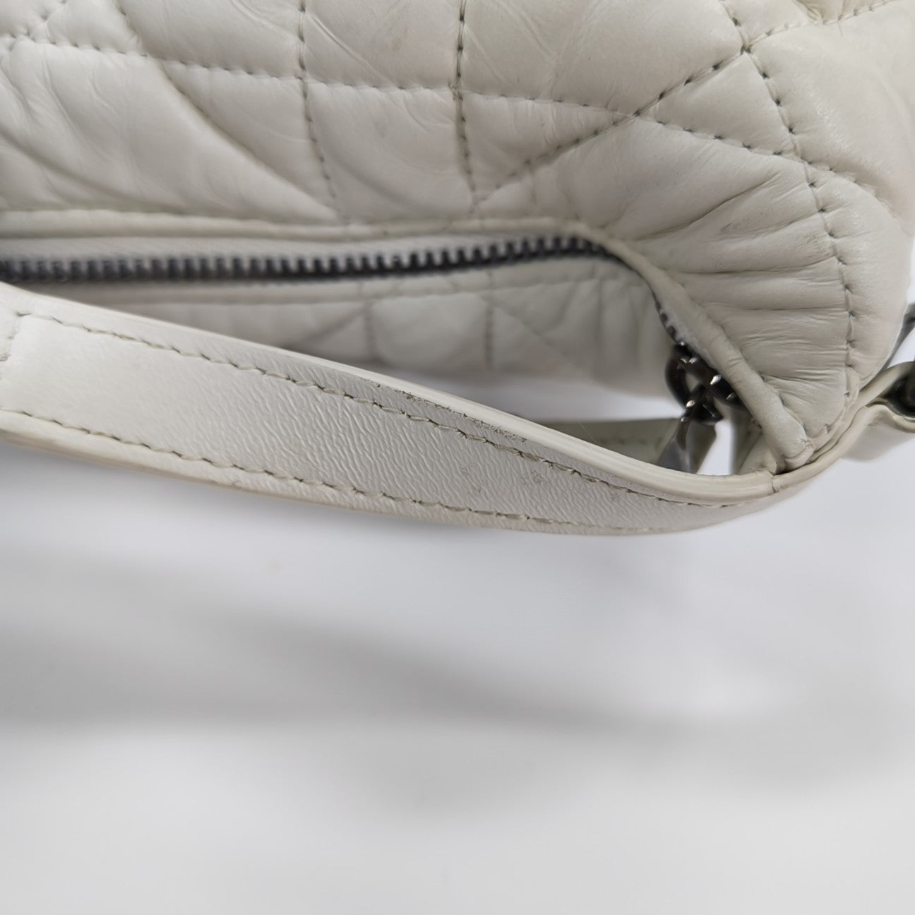 Diortravel Nomad Small Cannage Calfskin White