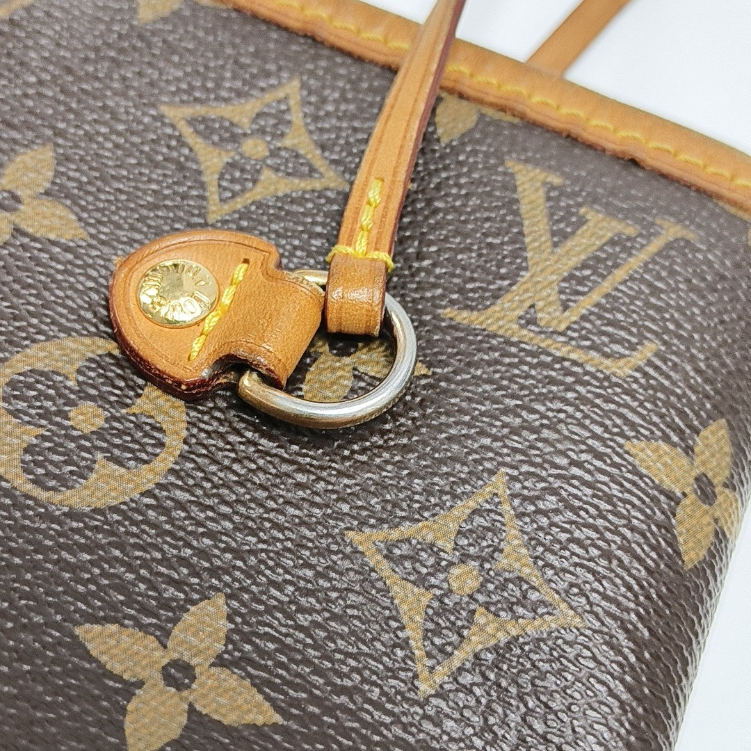 NEVERFULL MM Monogram Coated Canvas Brown