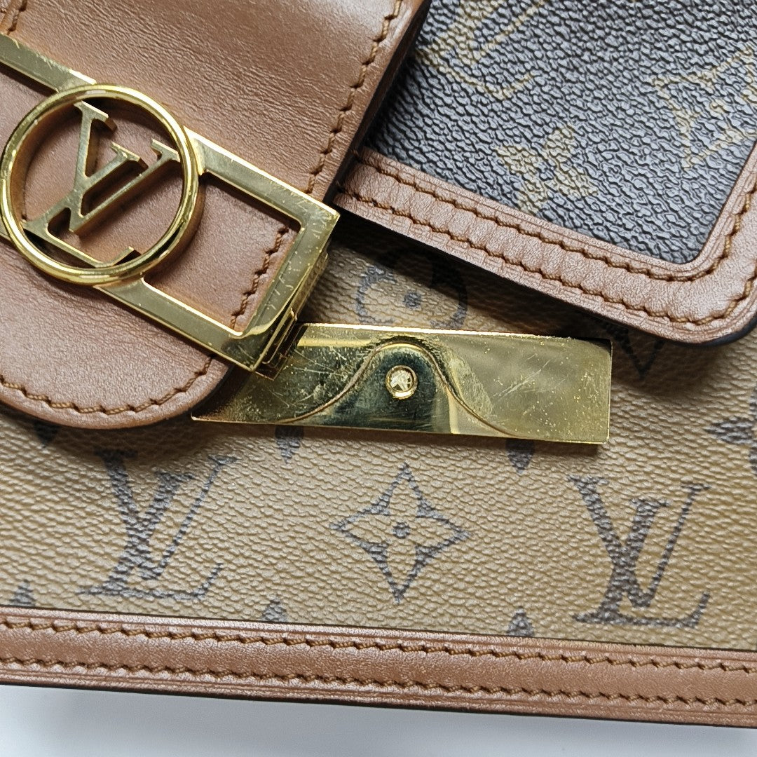 DAUPHINE Mini Monogram Coated Canvas Brown