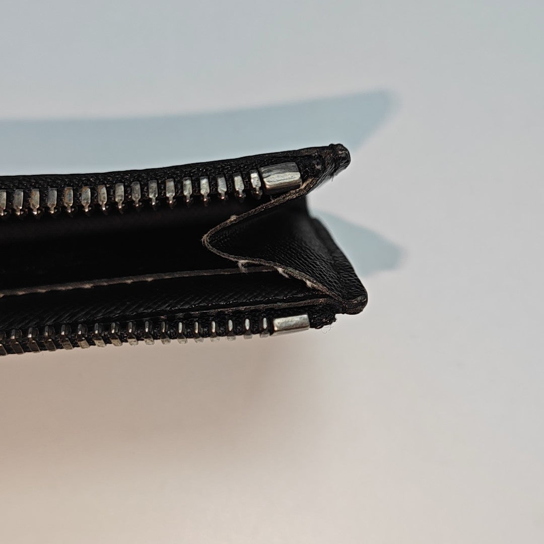 ZIPPY Monogram Coated Canvas Black Wallet
