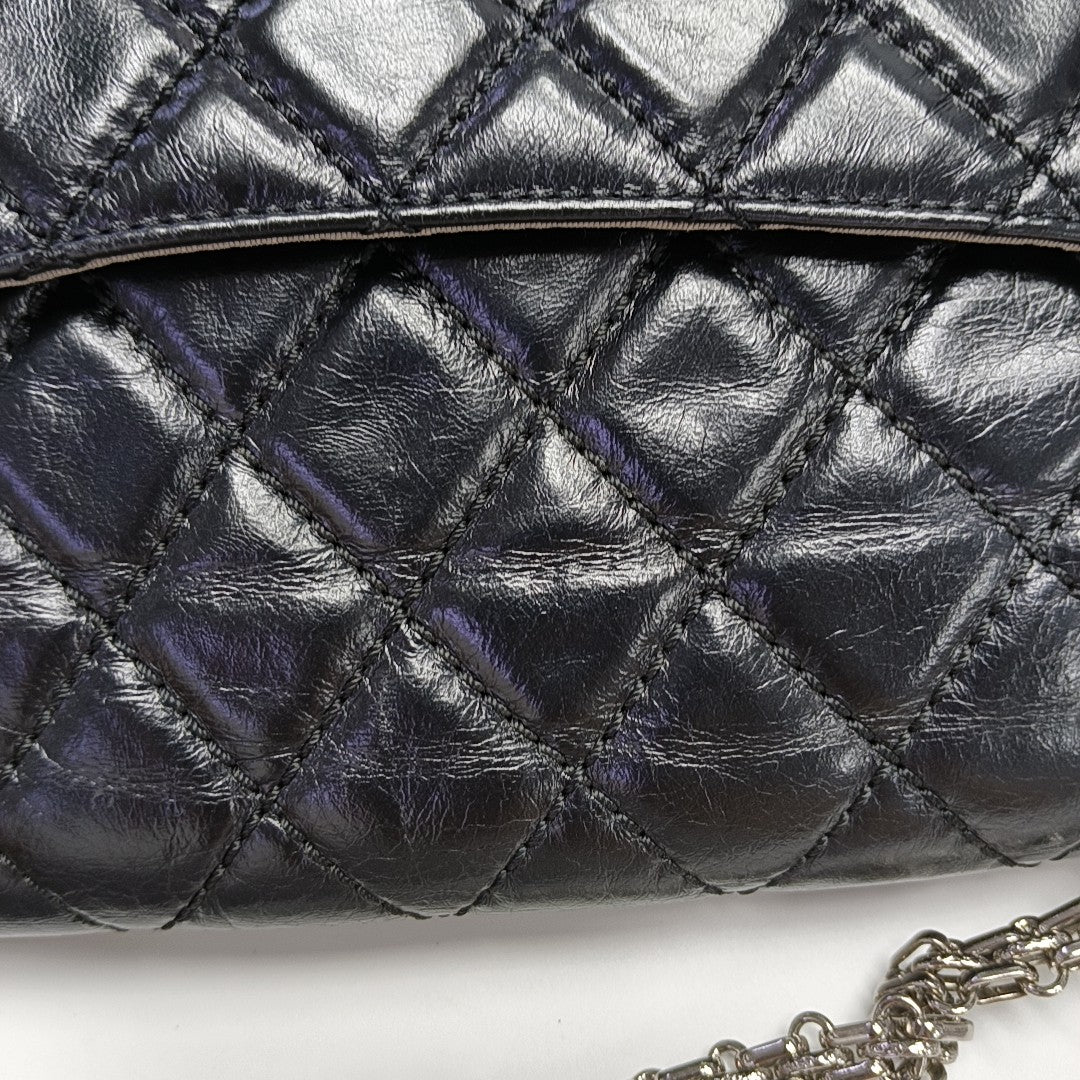 2.55 Maxi Quilted Calfskin Black