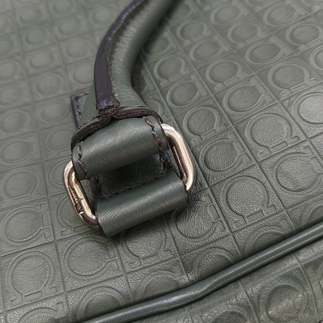 Calfskin Top Handle Bag Green