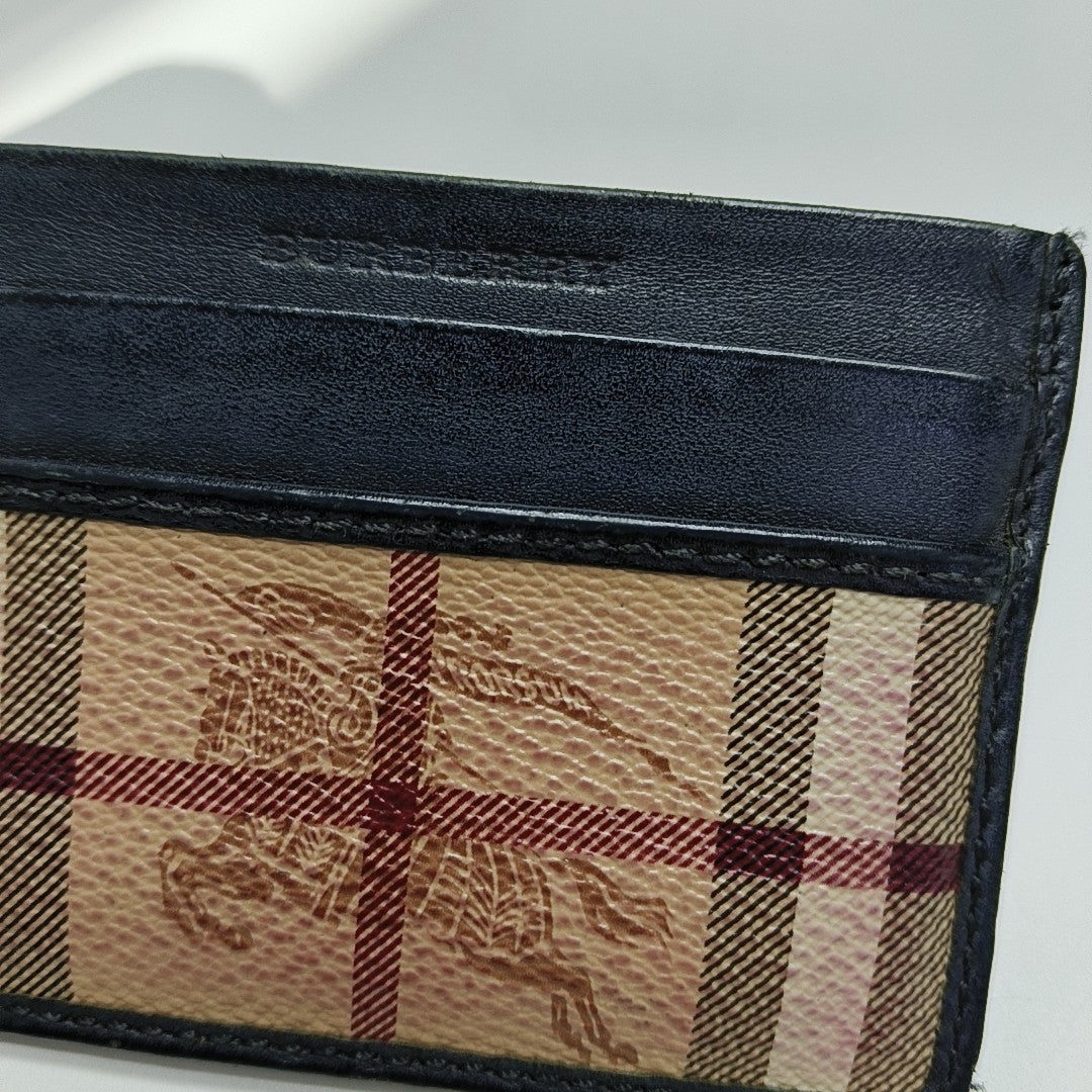 Coated Canvas Card Holder Beige