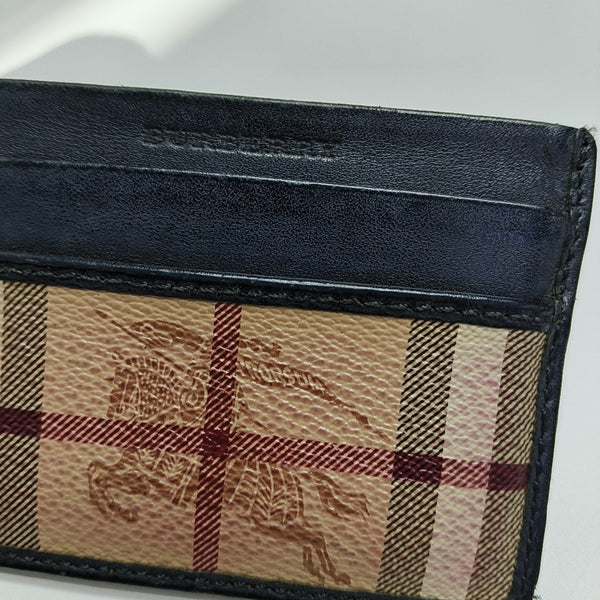 Coated Canvas Card Holder Beige