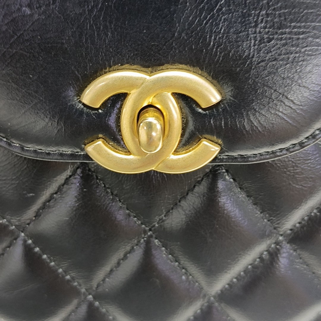 KELLY Mini Quilted Calfskin Black
