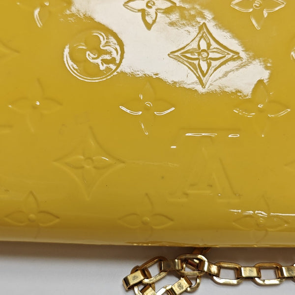 SARAH Monogram Patent Leather Yellow