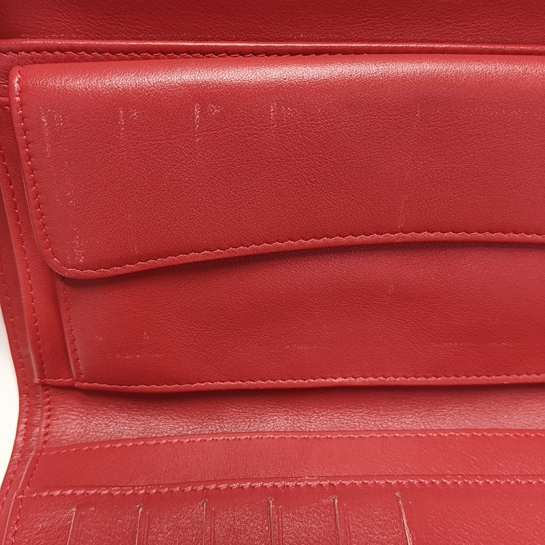 CLASSIC FLAP Mini Quilted Patent Leather Orange Wallet