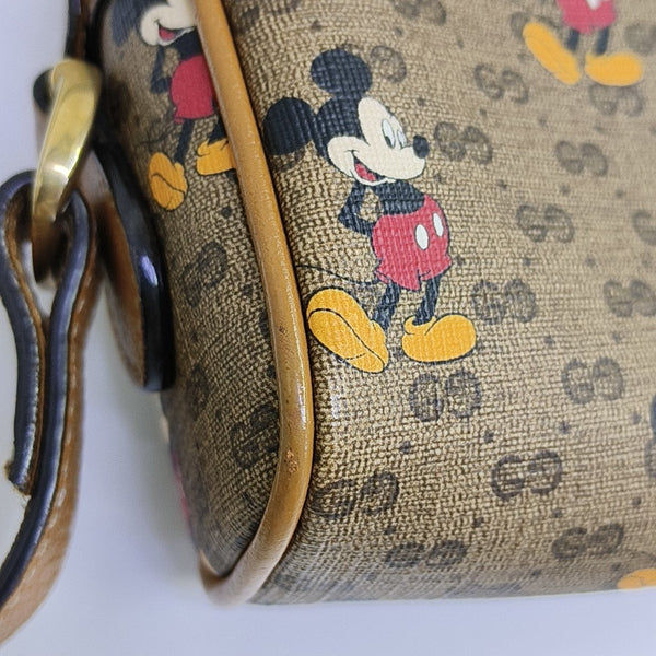 Disney X Gucci Mini Monogram Coated Canvas Brown