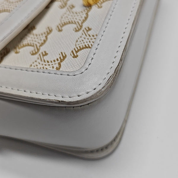 TRIOMPHE Small Coated Canvas White