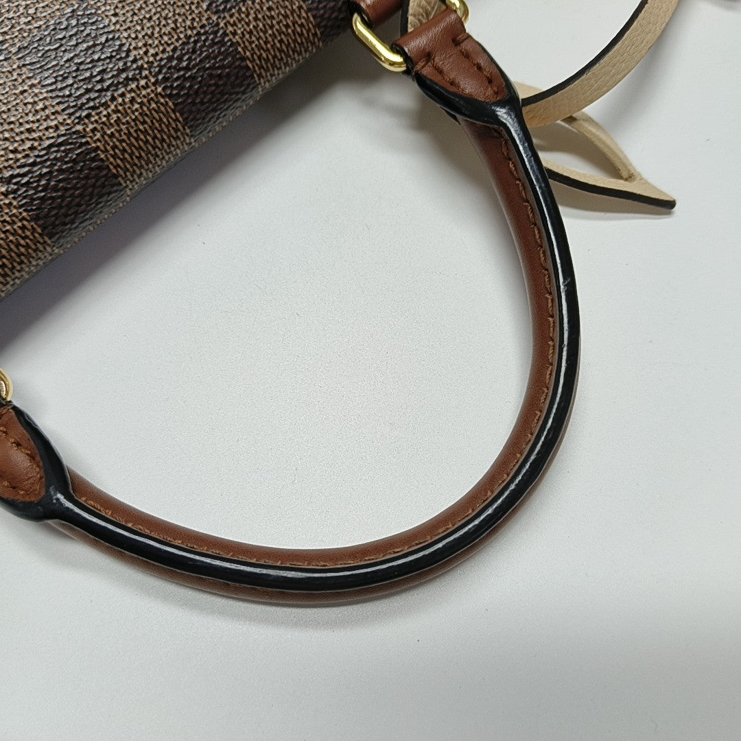 BEAUMARCHAIS Damier Ebene Coated Canvas Brown