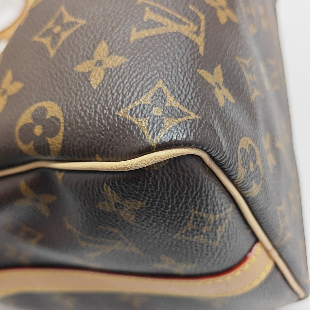 SPEEDY 25 Monogram Coated Canvas Brown