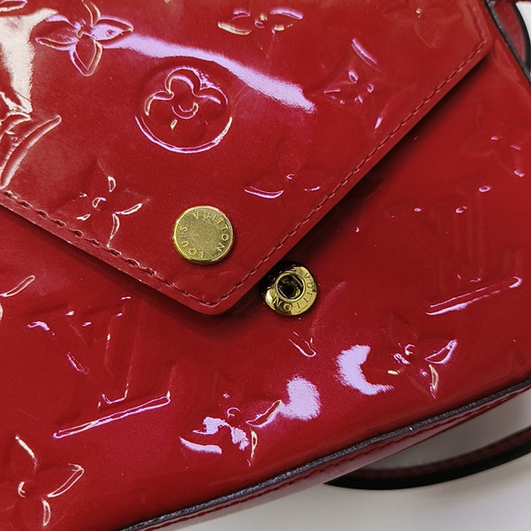 SAC LUCIE Mini Monogram Patent Leather Red