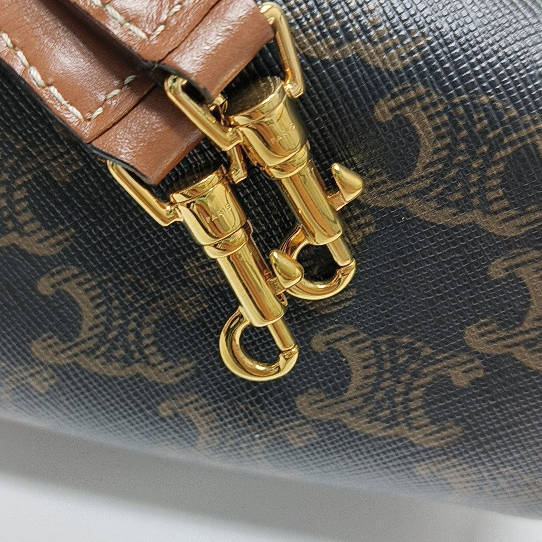 TRIOMPHE CANVAS Mini Coated Canvas Brown