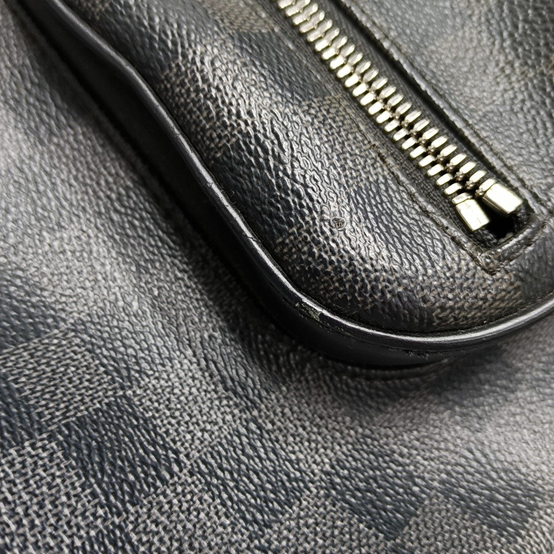 JOSH Damier Graphite Coated Canvas Gray