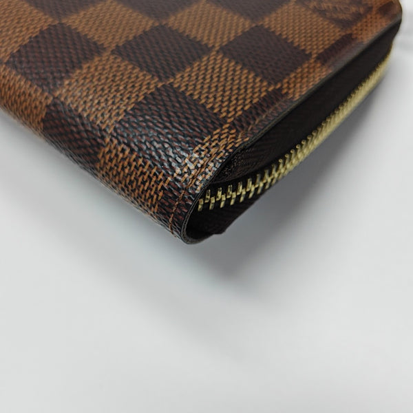 ZIPPY Damier Ebene Coated Canvas Brown Wallet