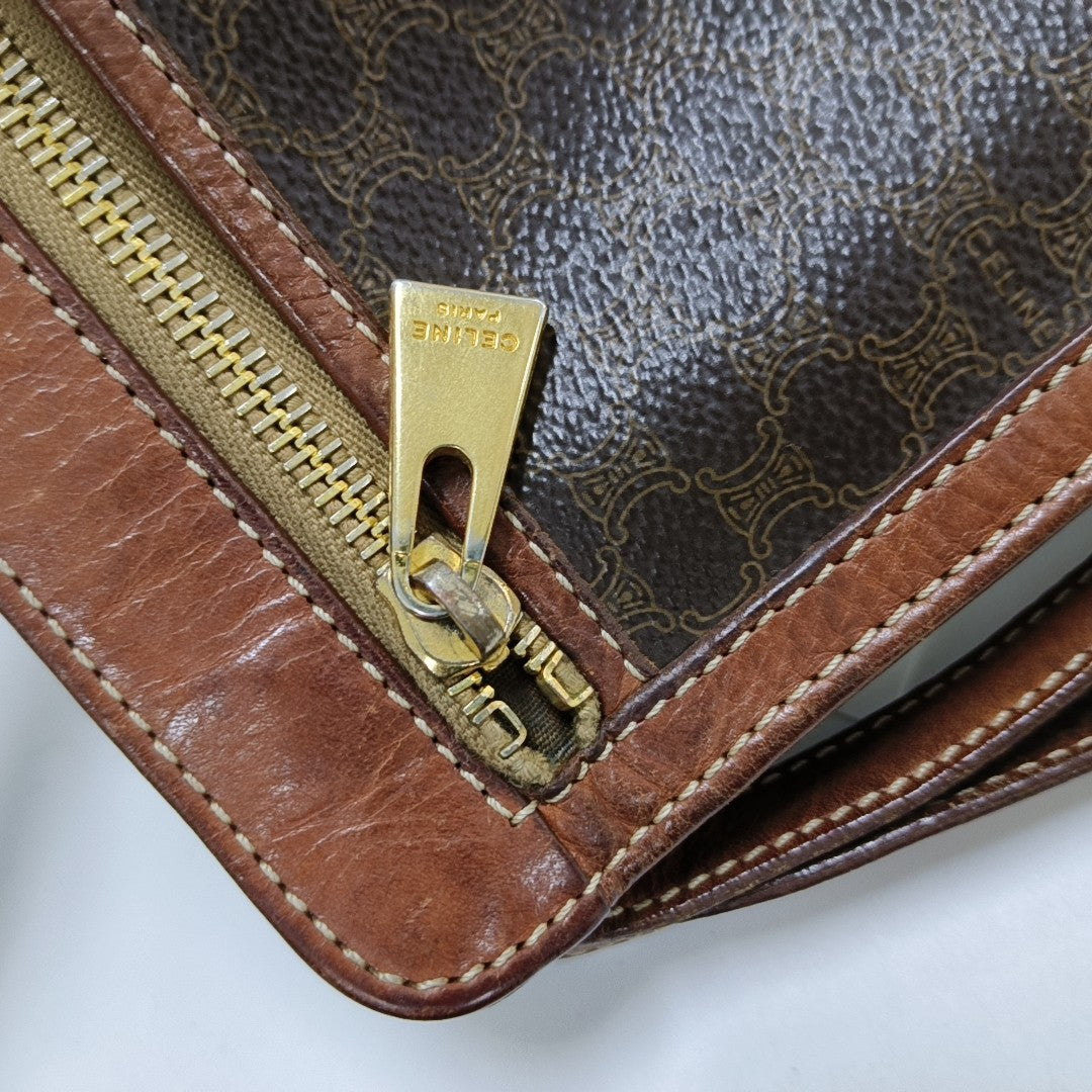 MACADAM CLUTCHES Coated Canvas Brown