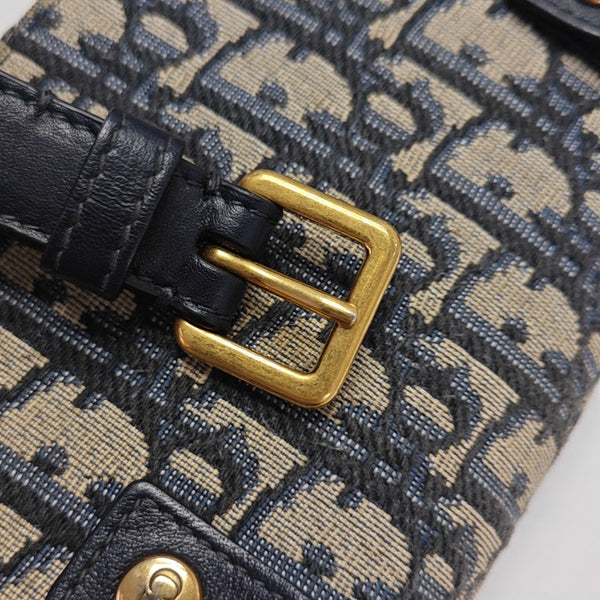 Saddle Mini Oblique Canvas Blue