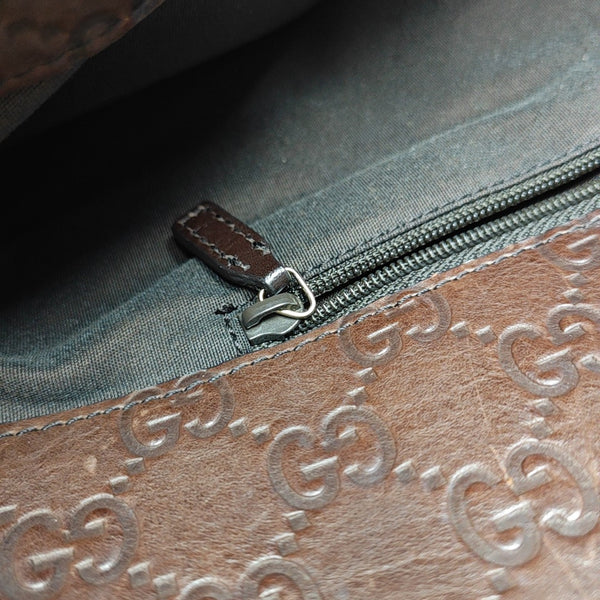 Monogram Canvas Top Handle Bag Brown