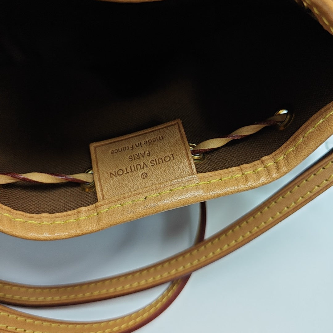 NÉONOÉ Nano Monogram Coated Canvas Brown