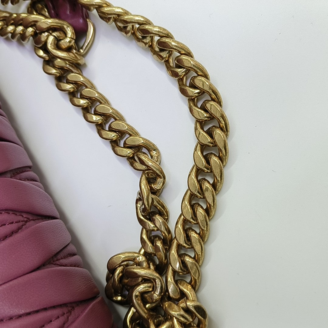 Quilted Lambskin Shoulder Bag Pink