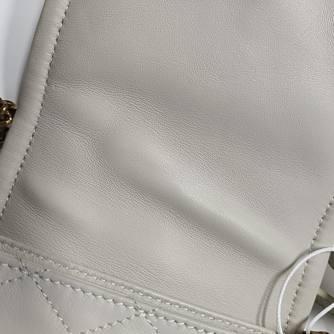 NOLITA Mini Quilted Lambskin White