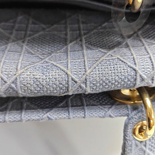 Authenticated pre-owned  Lady D-Lite Medium Denim Blue - Tote Bag at Looply