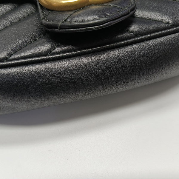 GG Marmont Mini Quilted Calfskin Black