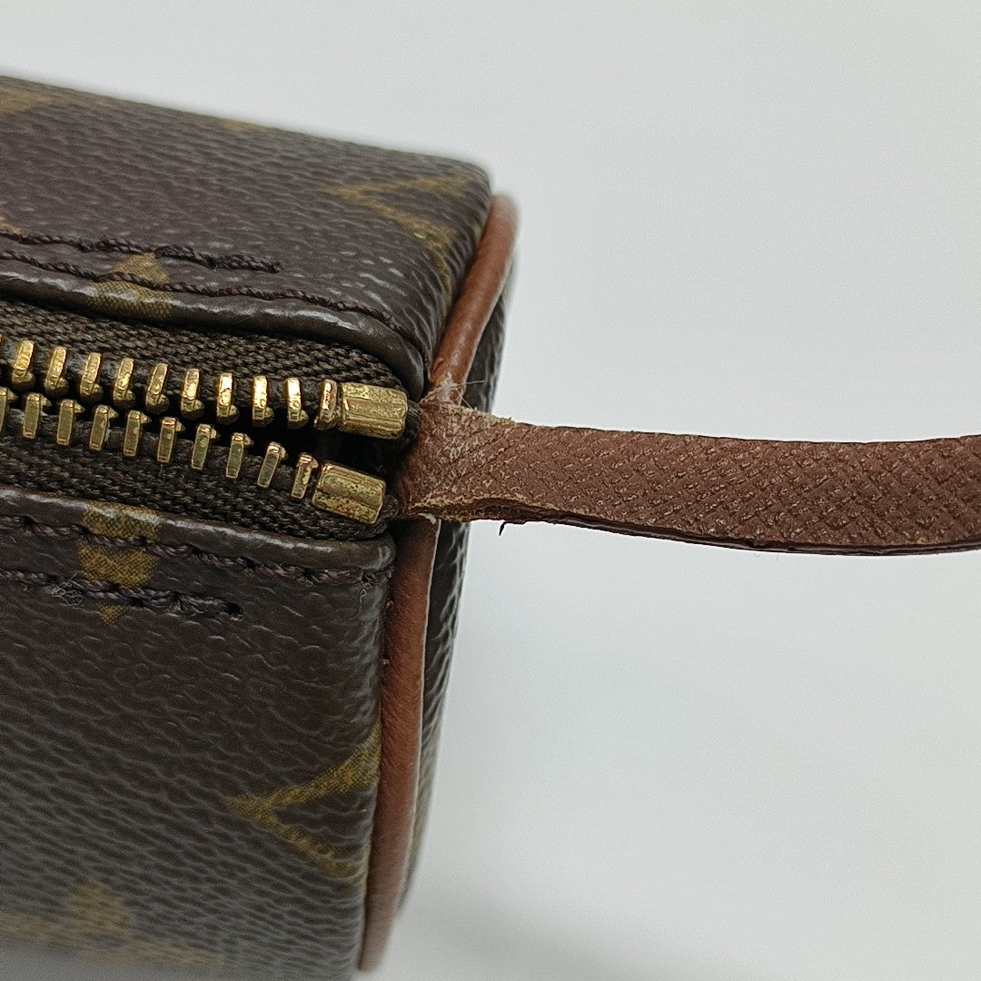 PAPILLON Mini Monogram Coated Canvas Brown