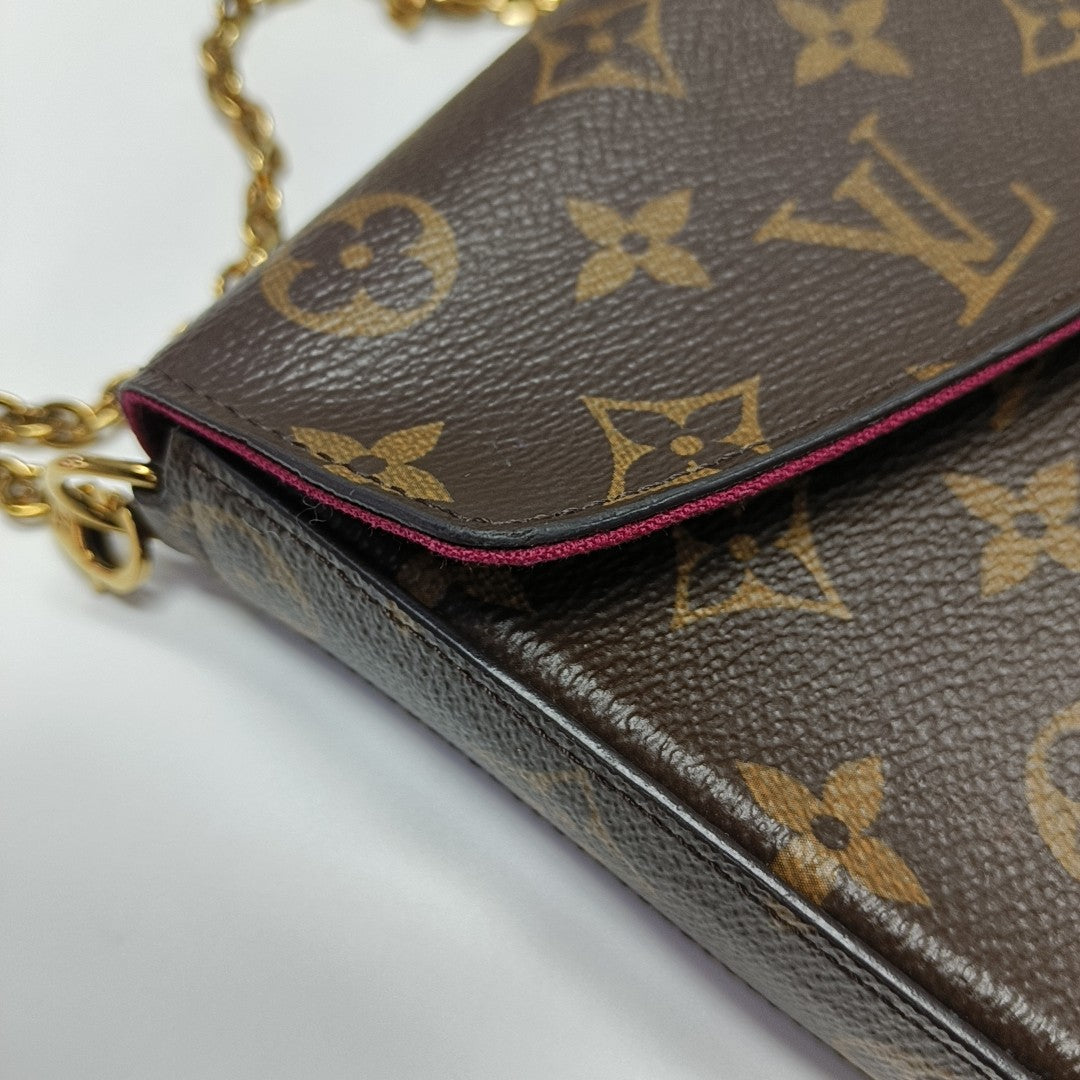 FÉLICIE Monogram Coated Canvas Brown