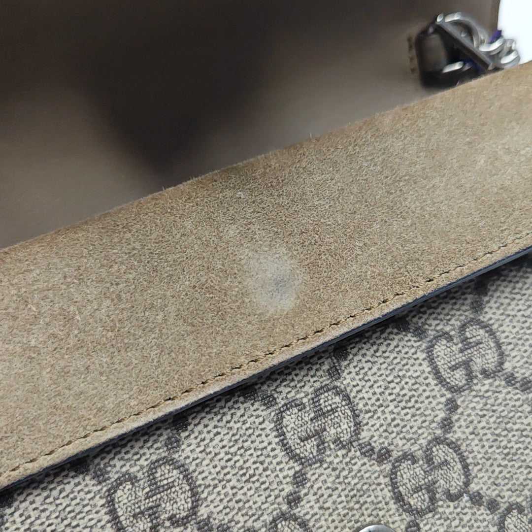 Dionysus Super Mini Monogram Coated Canvas Beige