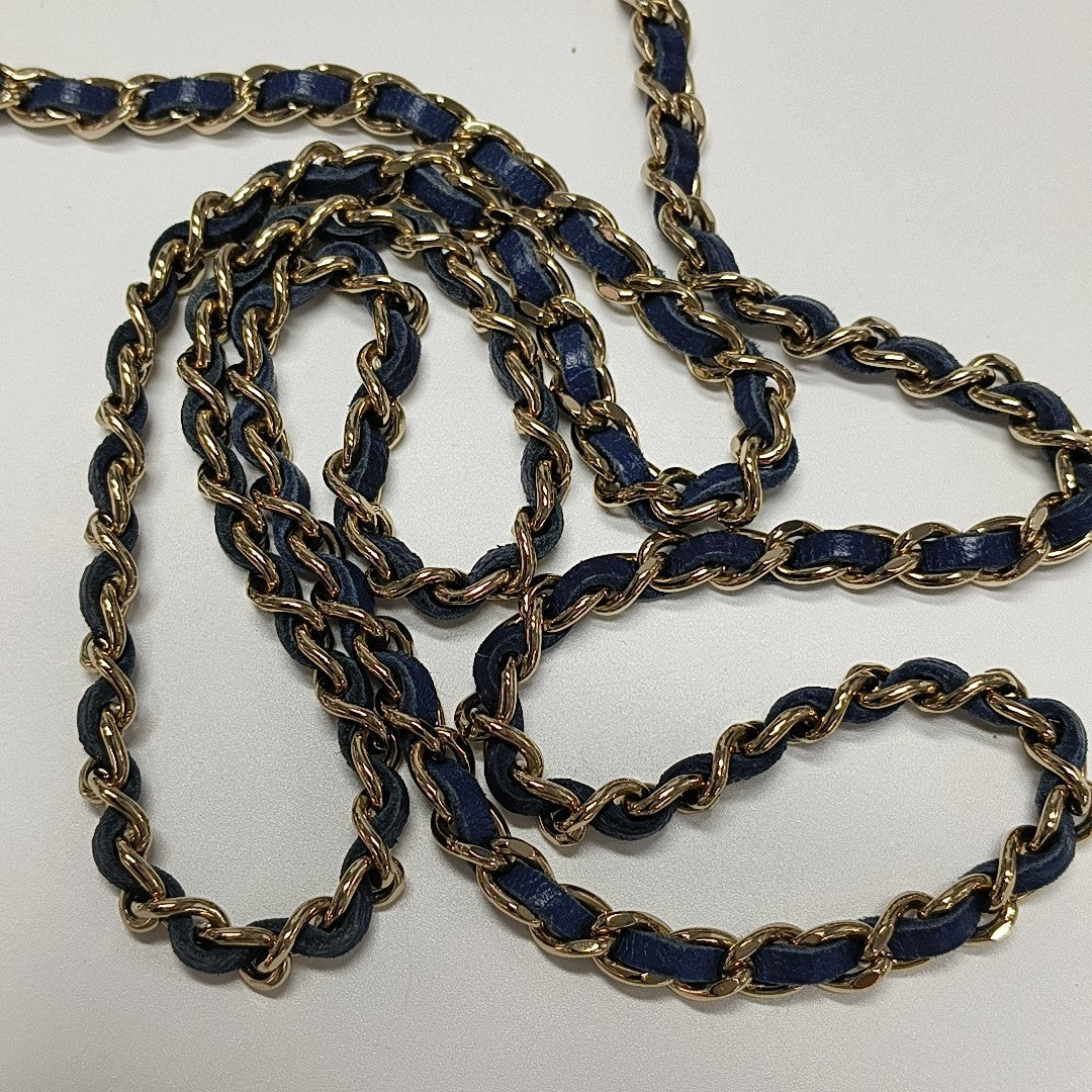 DRAWSTRING Quilted Denim Blue