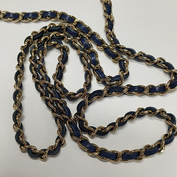 DRAWSTRING Quilted Denim Blue
