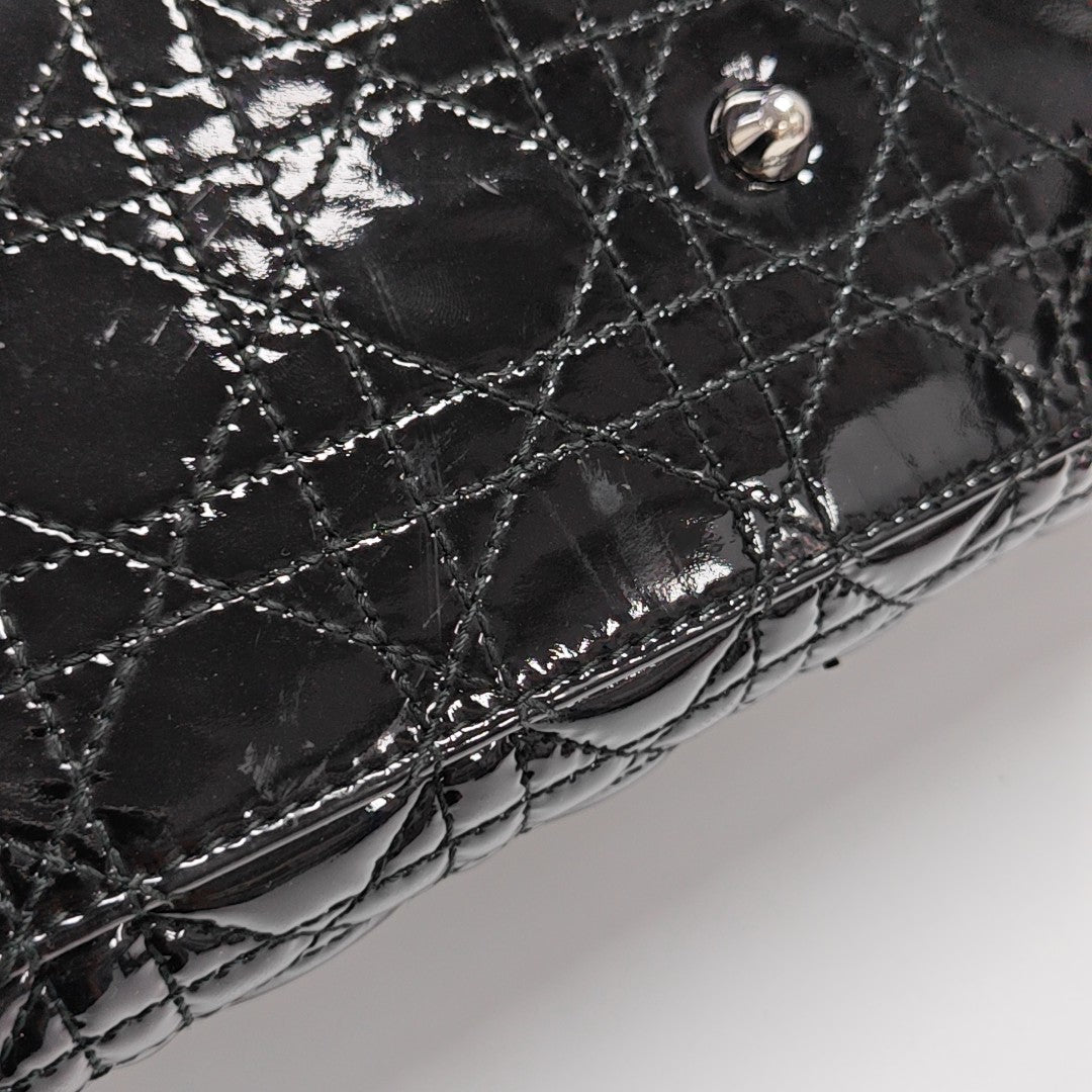 Dior Soft Cannage Patent Leather Black
