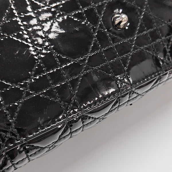 Dior Soft Cannage Patent Leather Black