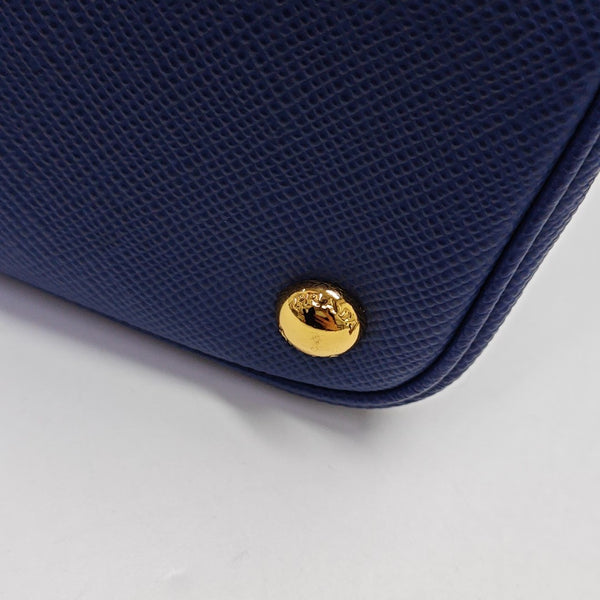 Double Medium Saffiano Calfskin Blue