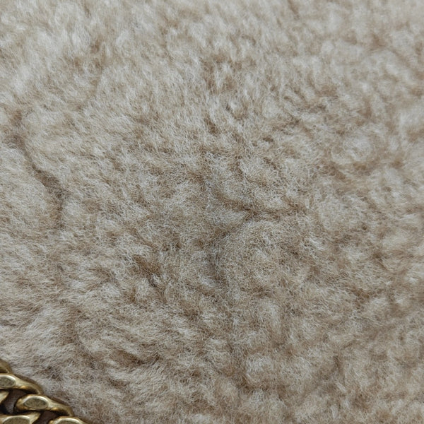 Sheepskin Top Handle Bag Brown