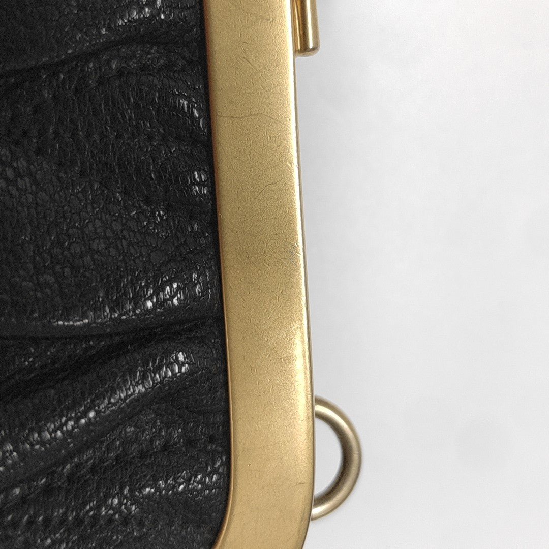 Quilted Calfskin Shoulder Bag Black