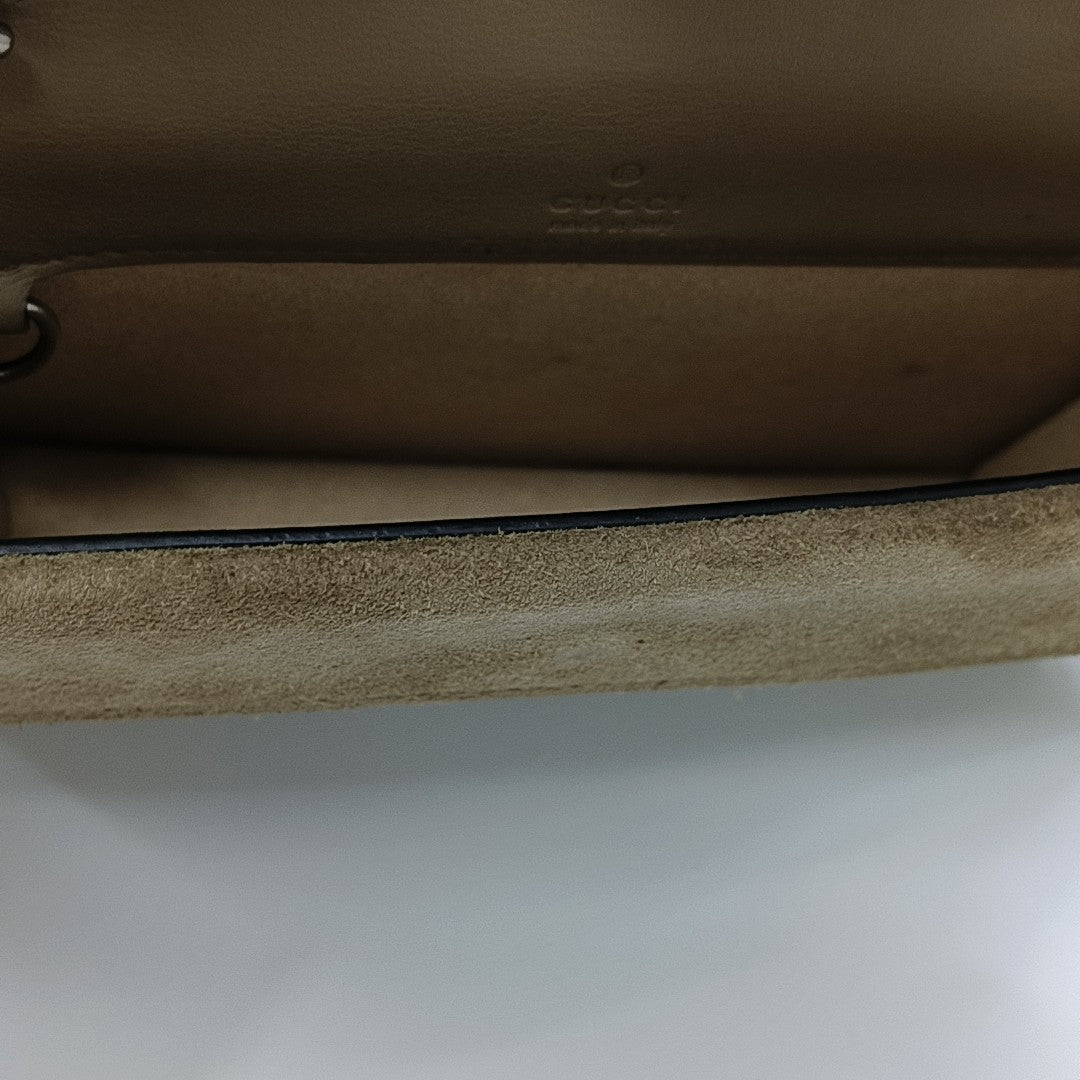 Dionysus Super Mini Monogram Coated Canvas Beige