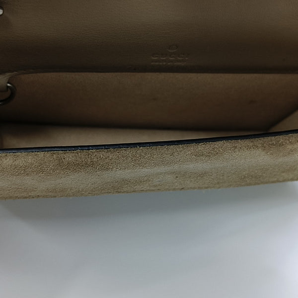 Dionysus Super Mini Monogram Coated Canvas Beige