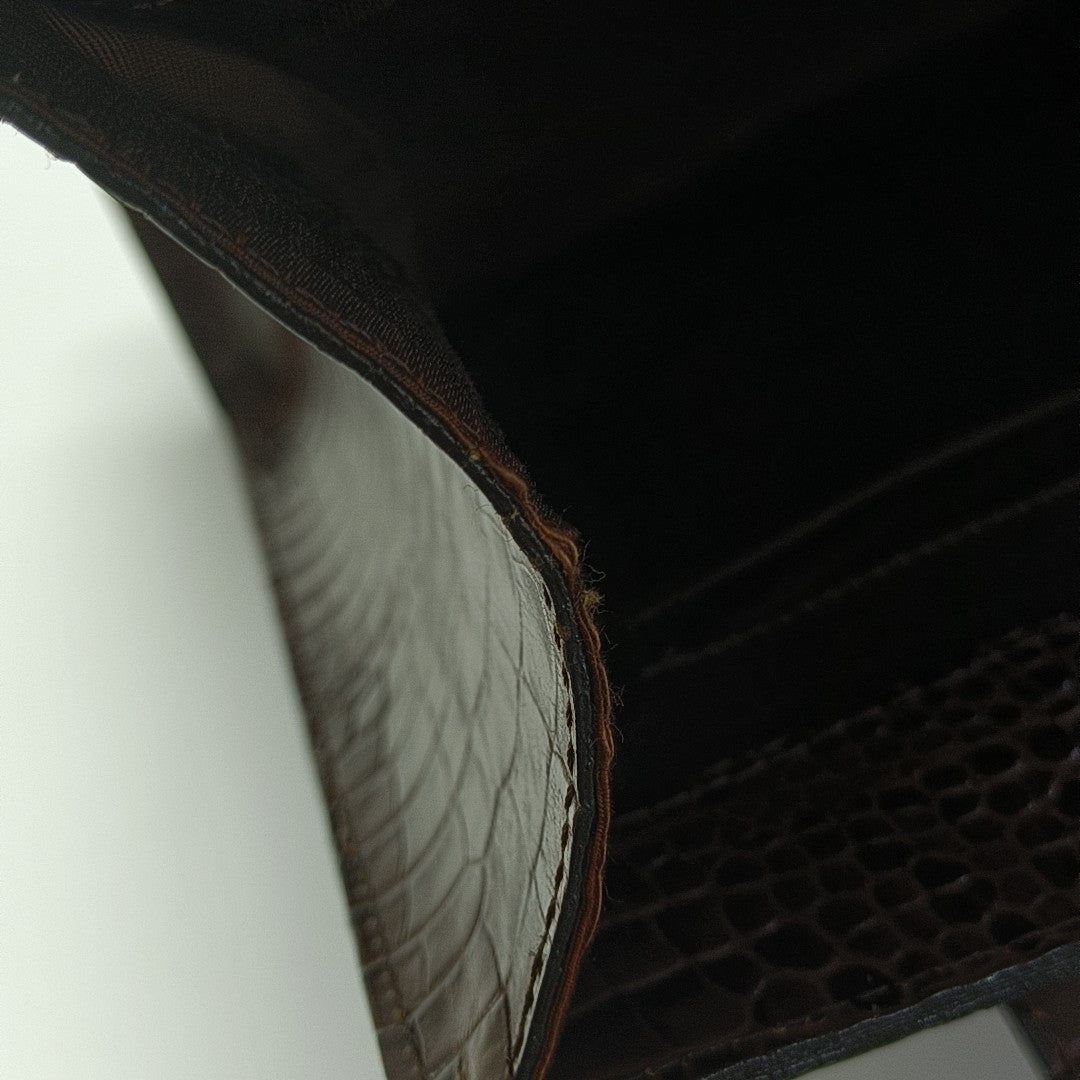 Calfskin Top Handle Bag Brown